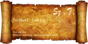 Szóbel Tekla névjegykártya